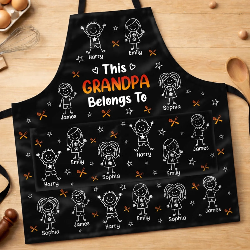 Personalized Apron With Pocket – Father's Day Gifts For Grandpa – Grandpa’s Favorite People