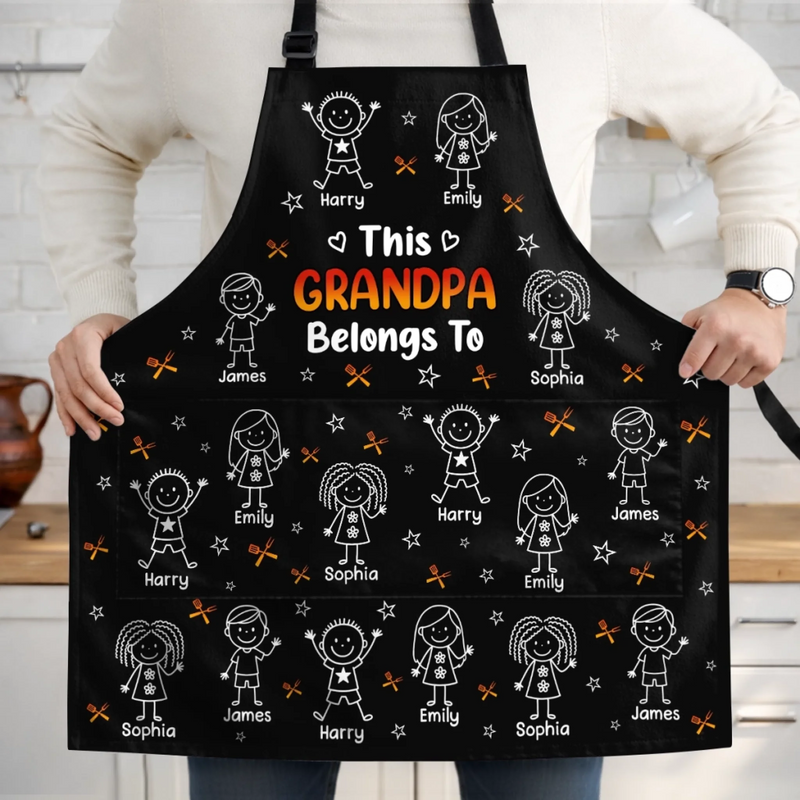 Personalized Apron With Pocket – Father's Day Gifts For Grandpa – Grandpa’s Favorite People