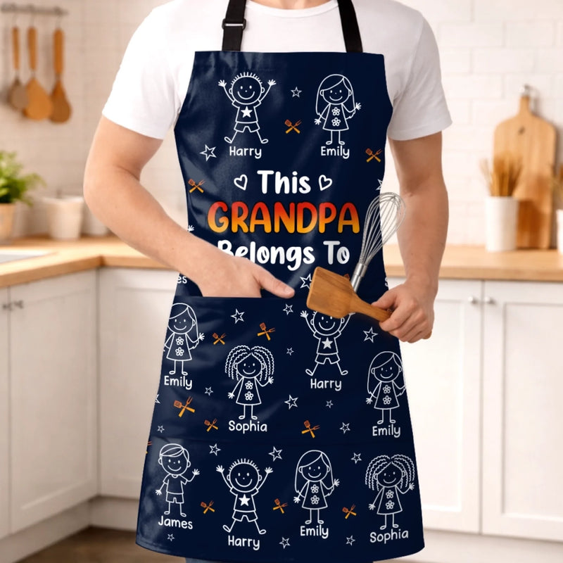 Personalized Apron With Pocket – Father's Day Gifts For Grandpa – Grandpa’s Favorite People