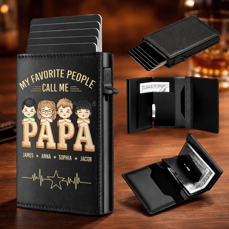 Personalized Pop-Up Leather Wallet – Father's Day Gifts For Dad, Grandpa – The Man, The Myth, The Dad