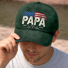 Personalized Vintage Washed Denim Baseball Cap – Father’s Day Gift For Grandpa, Dad – Grandpa Vintage Vibes