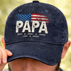 Personalized Vintage Washed Denim Baseball Cap – Father’s Day Gift For Grandpa, Dad – Grandpa Vintage Vibes