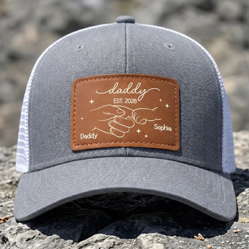 Personalized Leather Patch Hat – Father's Day Gifts For New Dad, Grandpa – Legendary Daddy Vibe