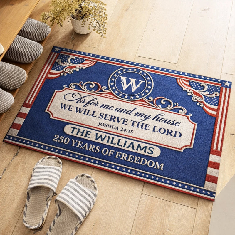 Personalized America 250th Anniversary Doormat – Gifts For Family – Year Of American Pride