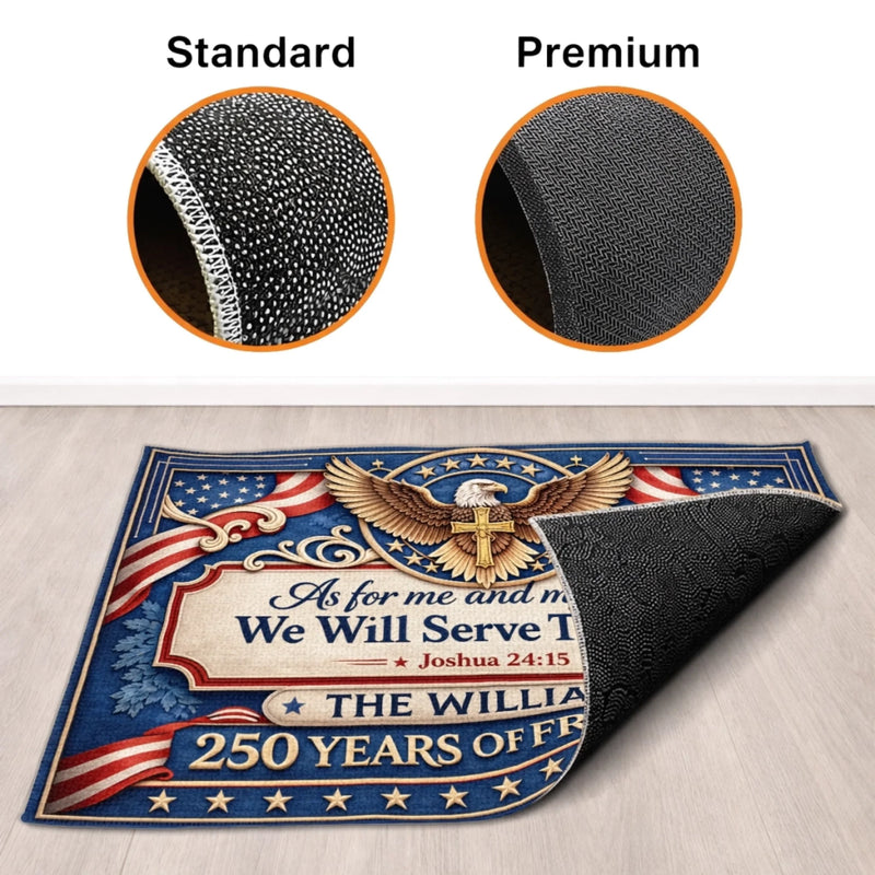 Personalized America 250th Anniversary Doormat – Gifts For Family – Stars Shine In Freedom Forever