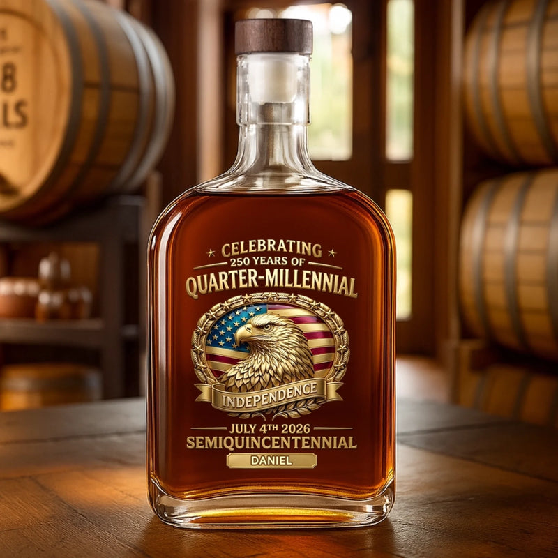 Personalized America 250th Anniversary – Liquor Decanter – Gifts For Women, Men – Proud Hearts Stand Tall