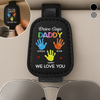 Personalized Leather Car Visor – Father's Day Gifts For Dad, Grandpa – Safe Miles, Happy Trails