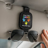Personalized Leather Car Visor – Father's Day Gifts For Dad, Grandpa – Safe Miles, Happy Trails