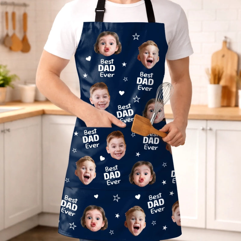 Personalized Photo Apron With Pocket – Father's Day Gifts For Dad, Grandpa – Loved By Many Hearts