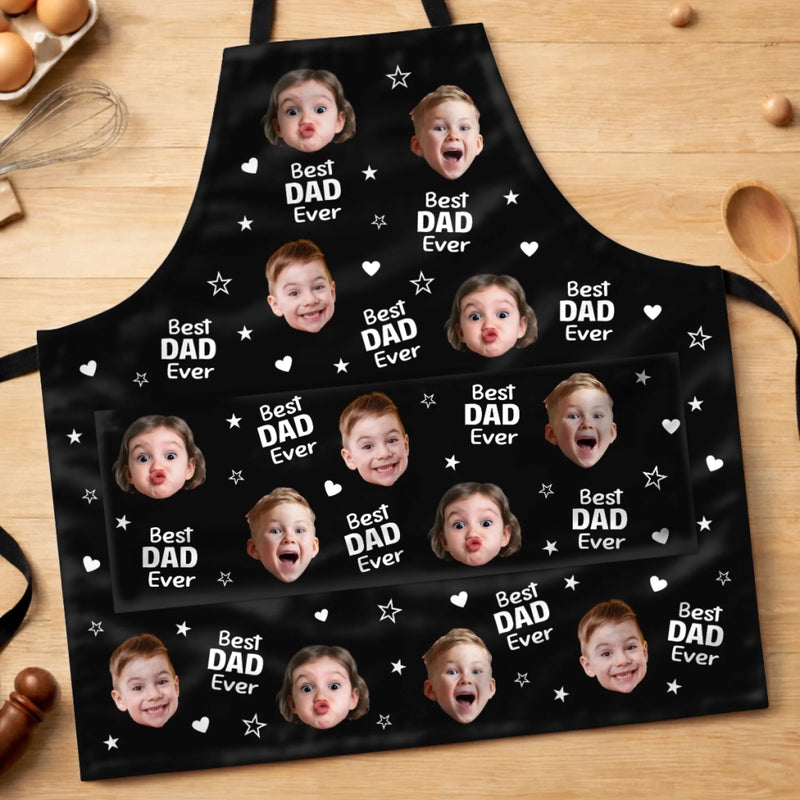 Personalized Photo Apron With Pocket – Father's Day Gifts For Dad, Grandpa – Loved By Many Hearts