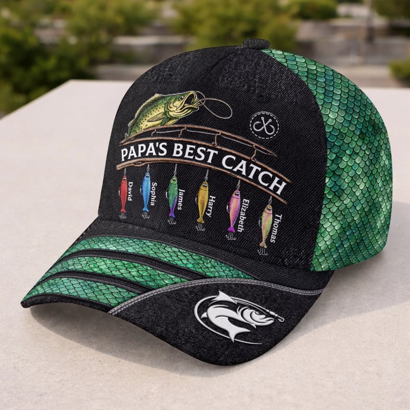 Personalized Classic Cap – Gifts For Fisherman, Dad, Grandpa – My Best Catch Ever