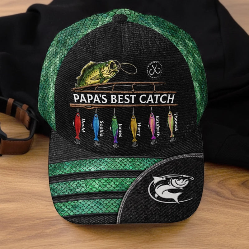 Personalized Classic Cap – Gifts For Fisherman, Dad, Grandpa – My Best Catch Ever