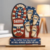 Personalized 2-Layered Wooden Plaque – Father's Day Gifts For Dad, Grandpa – No Words Can Thank You Enough