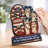 Personalized 2-Layered Wooden Plaque – Father's Day Gifts For Dad, Grandpa – No Words Can Thank You Enough