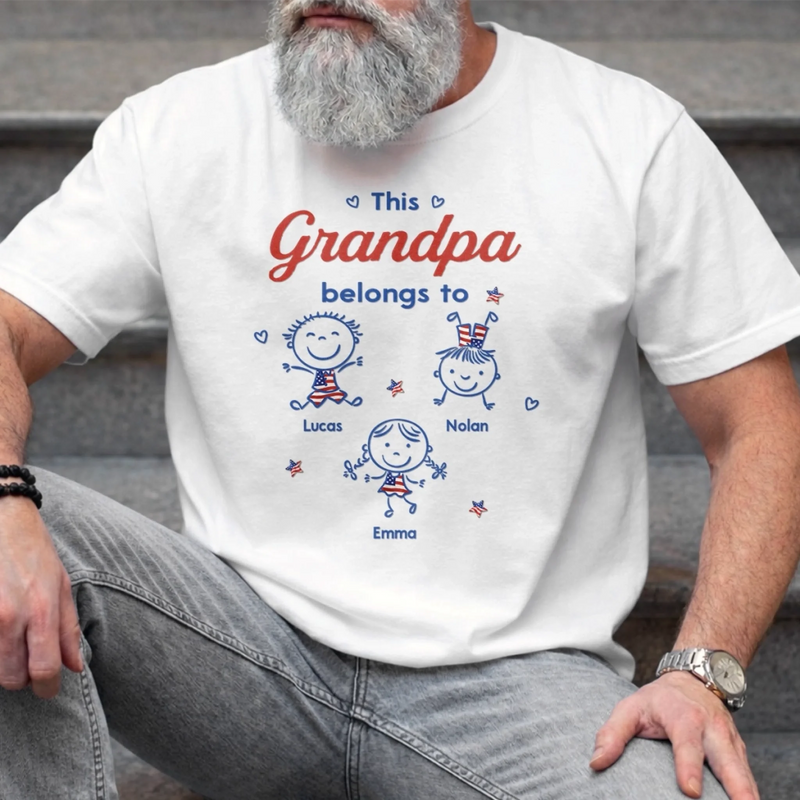 Personalized Unisex T-shirt, Hoodie – Father's Day Gifts For Grandpa, Dad – Strong Like My Grandpa