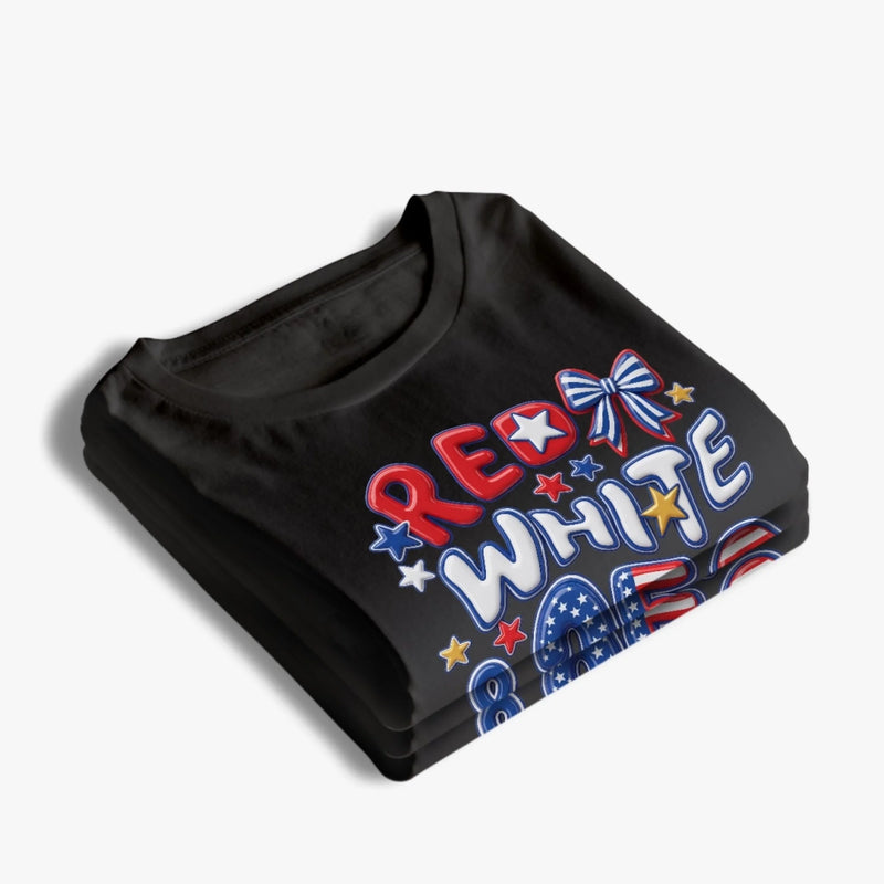 Personalized America 250th Anniversary – Unisex T-shirt, Hoodie – Gifts For Men And Women – Red White Blue Glitter Style