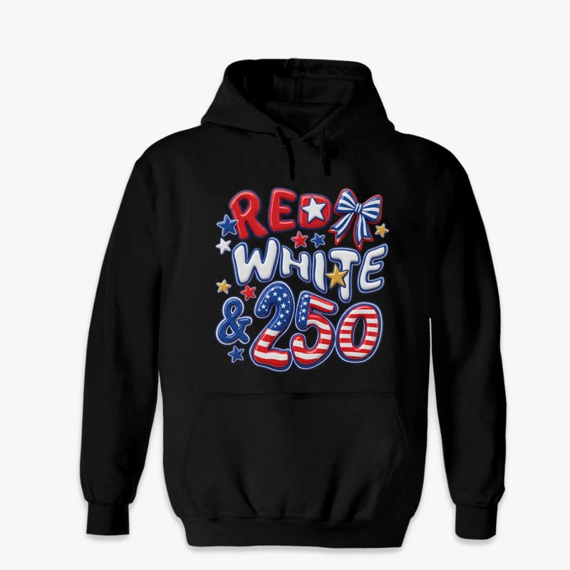 Personalized America 250th Anniversary – Unisex T-shirt, Hoodie – Gifts For Men And Women – Red White Blue Glitter Style