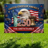 Personalized America 250th Anniversary – Yard Sign – Gifts For Family – Stars, Stripes, And Freedom