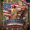 Personalized America 250th Anniversary Wood Sign – Gifts For Family – God Bless America Forever