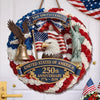 Personalized America 250th Anniversary Wood Sign – Gifts For Family – Proud American Family