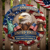 Personalized America 250th Anniversary Wood Sign – Gifts For Family – Born Free Living Proud
