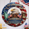 Personalized America 250th Anniversary Wood Sign – Gifts For Family – Born Free Living Proud