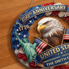 Personalized America 250th Anniversary Wood Sign – Gifts For Family – Born Free Living Proud