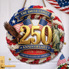 Personalized America 250th Anniversary Wood Sign – Gifts For Family – Built On Courage And Hope