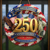 Personalized America 250th Anniversary Wood Sign – Gifts For Family – Built On Courage And Hope