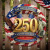 Personalized America 250th Anniversary Wood Sign – Gifts For Family – Built On Courage And Hope