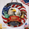 Personalized America 250th Anniversary Wood Sign – Gifts For Family – Freedom Looks Good On Us