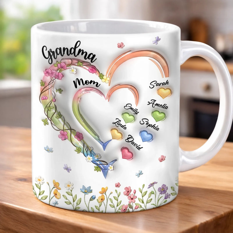 Personalized Mug – Gifts For Grandma, Mom – Made Of Memories, Filled With Love
