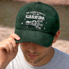 Personalized Vintage Washed Denim Baseball Cap – Father’s Day Gift For Grandpa, Dad – Forever Your Little One