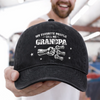 Personalized Vintage Washed Denim Baseball Cap – Father’s Day Gift For Grandpa, Dad – Forever Your Little One