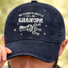 Personalized Vintage Washed Denim Baseball Cap – Father’s Day Gift For Grandpa, Dad – Forever Your Little One