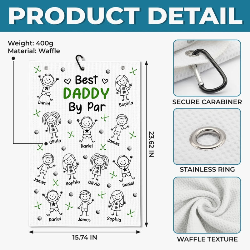 Personalized Golf Towel – Father's Day Birthday Golf Gifts For Dad – Life Is Better On The Green