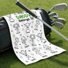 Personalized Golf Towel – Father's Day Birthday Golf Gifts For Dad – Life Is Better On The Green