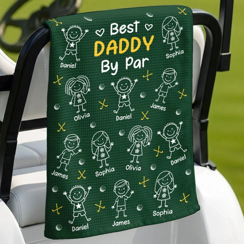 Personalized Golf Towel – Father's Day Birthday Golf Gifts For Dad – Life Is Better On The Green