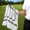 Personalized Golf Towel – Father's Day Birthday Golf Gifts For Dad – Swing, Smile, Repeat