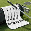 Personalized Golf Towel – Father's Day Birthday Golf Gifts For Dad – Swing, Smile, Repeat