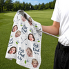 Personalized Photo Golf Towel – Father's Day Birthday Golf Gifts For Dad – Good Days Start With Golf