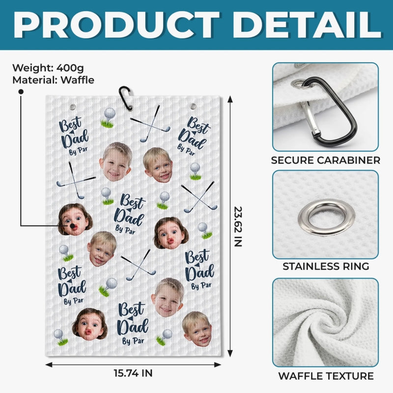 Personalized Photo Golf Towel – Father's Day Birthday Golf Gifts For Dad – Good Days Start With Golf