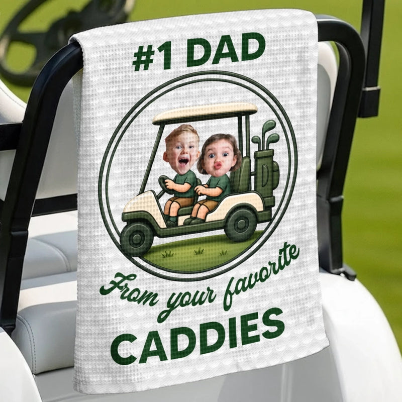 Personalized Photo Golf Towel – Father's Day Birthday Golf Gifts For Dad – Life Is Better On The Green