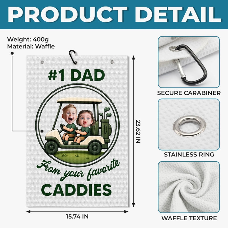 Personalized Photo Golf Towel – Father's Day Birthday Golf Gifts For Dad – Life Is Better On The Green