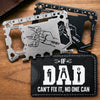 Personalized Multi Tool Card With Leather Case – Father's Day Gifts For Dad, Grandpa – Fixing Everything Like Dad