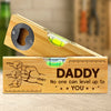 Personalized Wooden Bottle Opener With Built-in Spirit Level – Father's Day Gifts For Grandpa, Dad –  Dad Level Always Perfect