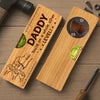 Personalized Wooden Bottle Opener With Built-in Spirit Level – Father's Day Gifts For Grandpa, Dad –  Dad Level Always Perfect