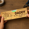 Personalized Wooden Bottle Opener With Built-in Spirit Level – Father's Day Gifts For Grandpa, Dad –  Dad Level Always Perfect