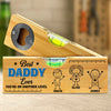 Personalized Wooden Bottle Opener With Built-in Spirit Level – Father's Day Gifts For Grandpa, Dad –  Grandpa Built It Right
