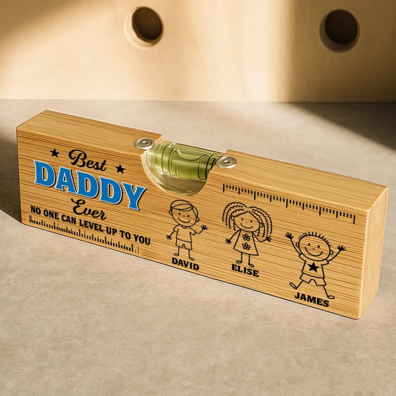 Personalized Wooden Bottle Opener With Built-in Spirit Level – Father's Day Gifts For Grandpa, Dad –  Grandpa Built It Right